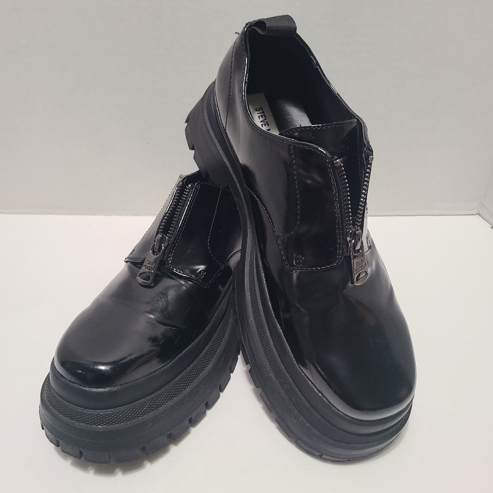 Steve Madden Zip‎ Men's Black Chunky Sole Shoes Size 9